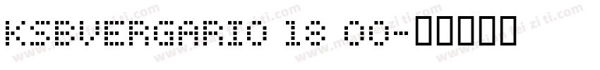 KSBVERGARI0 18 00字体转换